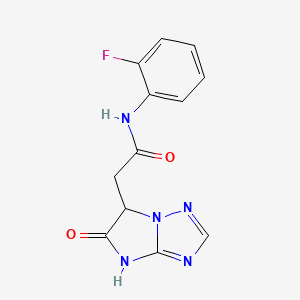 N-(2-fluorophenyl)-2-(5-oxo-5,6-dihydro-4H-imidazo[1,2-b][1,2,4]triazol-6-yl)acetamide