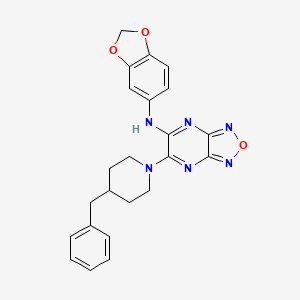 N-(1,3-benzodioxol-5-yl)-6-(4-benzylpiperidin-1-yl)[1,2,5]oxadiazolo[3,4-b]pyrazin-5-amine