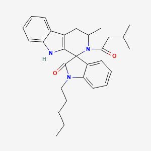 molecular formula C29H35N3O2 B11034216 3-methyl-2-(3-methylbutanoyl)-1'-pentyl-2,3,4,9-tetrahydrospiro[beta-carboline-1,3'-indol]-2'(1'H)-one 