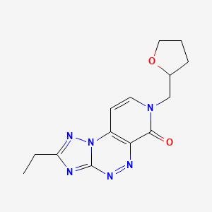 molecular formula C14H16N6O2 B11034262 2-ethyl-7-(tetrahydrofuran-2-ylmethyl)pyrido[4,3-e][1,2,4]triazolo[5,1-c][1,2,4]triazin-6(7H)-one 