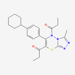 1-[6-(4-Cyclohexylphenyl)-3-methyl-5-propionyl-5H-[1,2,4]triazolo[3,4-B][1,3,4]thiadiazin-7-YL]-1-propanone