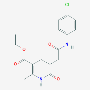 molecular formula C17H19ClN2O4 B11034303 Ethyl 5-{2-[(4-chlorophenyl)amino]-2-oxoethyl}-2-methyl-6-oxo-1,4,5,6-tetrahydropyridine-3-carboxylate 