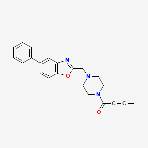 1-(4-((5-Phenylbenzo[d]oxazol-2-yl)methyl)piperazin-1-yl)but-2-yn-1-one