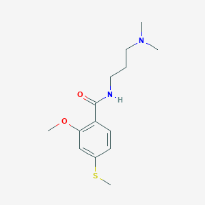 molecular formula C14H22N2O2S B11034324 N-[3-(dimethylamino)propyl]-2-methoxy-4-(methylsulfanyl)benzamide 