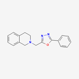 2-[(5-Phenyl-1,3,4-oxadiazol-2-yl)methyl]-1,2,3,4-tetrahydroisoquinoline