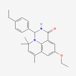 9-ethoxy-3-(4-ethylphenyl)-5,5,7-trimethyl-2,3-dihydro-1H,5H-pyrido[3,2,1-ij]quinazolin-1-one