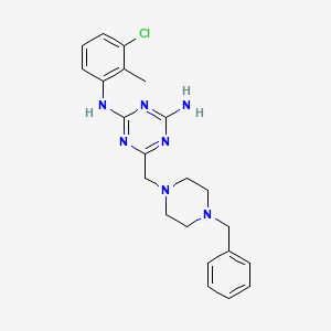 6-[(4-benzylpiperazin-1-yl)methyl]-N-(3-chloro-2-methylphenyl)-1,3,5-triazine-2,4-diamine