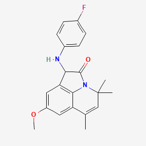 1-(4-Fluoroanilino)-8-methoxy-4,4,6-trimethyl-4H-pyrrolo[3,2,1-IJ]quinolin-2(1H)-one