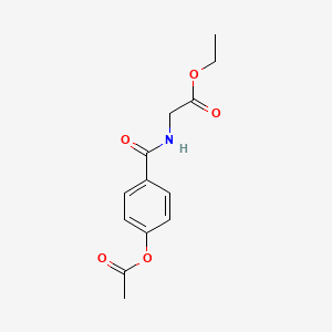 molecular formula C13H15NO5 B11034361 Ethyl 2-{[4-(acetyloxy)phenyl]formamido}acetate 