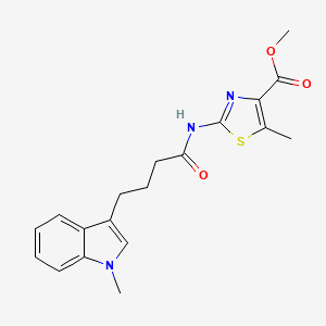 methyl 5-methyl-2-{[4-(1-methyl-1H-indol-3-yl)butanoyl]amino}-1,3-thiazole-4-carboxylate