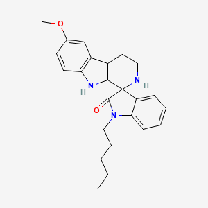 molecular formula C24H27N3O2 B11034472 6-methoxy-1'-pentyl-2,3,4,9-tetrahydrospiro[beta-carboline-1,3'-indol]-2'(1'H)-one 