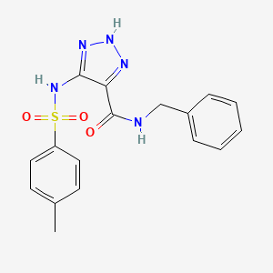 N-benzyl-5-{[(4-methylphenyl)sulfonyl]amino}-1H-1,2,3-triazole-4-carboxamide