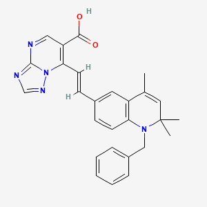 7-[(E)-2-(1-benzyl-2,2,4-trimethyl-1,2-dihydroquinolin-6-yl)vinyl][1,2,4]triazolo[1,5-a]pyrimidine-6-carboxylic acid