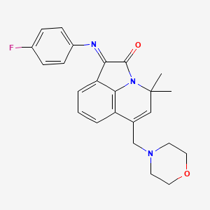 1-[(4-fluorophenyl)imino]-4,4-dimethyl-6-(morpholinomethyl)-4H-pyrrolo[3,2,1-ij]quinolin-2(1H)-one