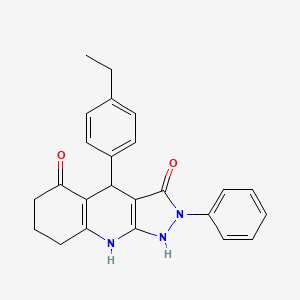 4-(4-ethylphenyl)-3-hydroxy-2-phenyl-2,4,6,7,8,9-hexahydro-5H-pyrazolo[3,4-b]quinolin-5-one