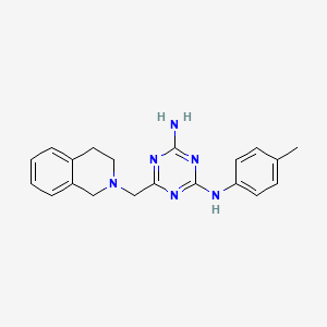 6-(3,4-Dihydro-1H-isoquinolin-2-ylmethyl)-N-p-tolyl-[1,3,5]triazine-2,4-diamine