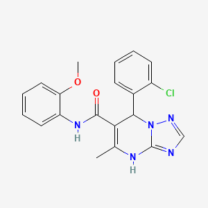 molecular formula C20H18ClN5O2 B11034588 7-(2-chlorophenyl)-N-(2-methoxyphenyl)-5-methyl-4,7-dihydro[1,2,4]triazolo[1,5-a]pyrimidine-6-carboxamide 