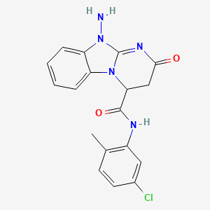 10-amino-N-(5-chloro-2-methylphenyl)-2-oxo-2,3,4,10-tetrahydropyrimido[1,2-a]benzimidazole-4-carboxamide