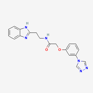 N-[2-(1H-benzimidazol-2-yl)ethyl]-2-[3-(4H-1,2,4-triazol-4-yl)phenoxy]acetamide