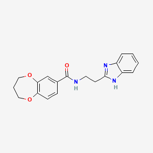 N-[2-(1H-benzimidazol-2-yl)ethyl]-3,4-dihydro-2H-1,5-benzodioxepine-7-carboxamide