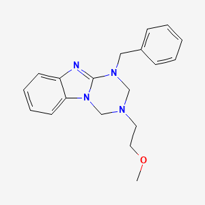 molecular formula C19H22N4O B11034621 1-Benzyl-3-(2-methoxyethyl)-1,2,3,4-tetrahydro[1,3,5]triazino[1,2-a]benzimidazole 