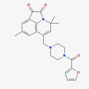 6-{[4-(2-Furylcarbonyl)piperazino]methyl}-4,4,8-trimethyl-4H-pyrrolo[3,2,1-IJ]quinoline-1,2-dione