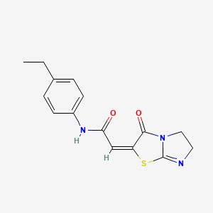 (2E)-N-(4-Ethylphenyl)-2-(3-oxo-5,6-dihydroimidazo[2,1-B][1,3]thiazol-2(3H)-ylidene)acetamide