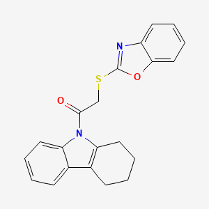 2-(1,3-benzoxazol-2-ylsulfanyl)-1-(1,2,3,4-tetrahydro-9H-carbazol-9-yl)ethanone