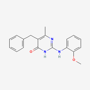 5-benzyl-2-(2-methoxyanilino)-6-methyl-4(3H)-pyrimidinone