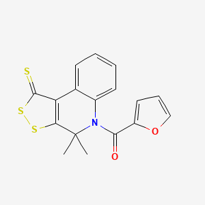 molecular formula C17H13NO2S3 B11034672 (4,4-Dimethyl-1-thioxo-1,4-dihydro-[1,2]dithiolo[3,4-c]quinolin-5-yl)-furan-2-yl-methanone 