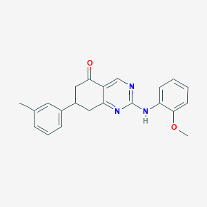 2-[(2-methoxyphenyl)amino]-7-(3-methylphenyl)-7,8-dihydroquinazolin-5(6H)-one