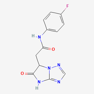 N-(4-fluorophenyl)-2-(5-oxo-5,6-dihydro-4H-imidazo[1,2-b][1,2,4]triazol-6-yl)acetamide