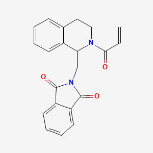 molecular formula C21H18N2O3 B11034680 2-((2-Acryloyl-1,2,3,4-tetrahydroisoquinolin-1-yl)methyl)isoindoline-1,3-dione 