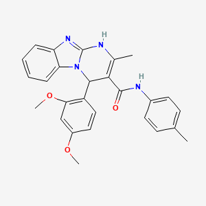 molecular formula C27H26N4O3 B11034683 4-(2,4-dimethoxyphenyl)-2-methyl-N-(4-methylphenyl)-1,4-dihydropyrimido[1,2-a]benzimidazole-3-carboxamide 