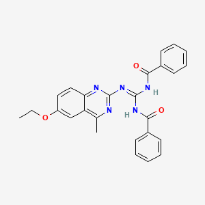 N-{(Z)-[(6-ethoxy-4-methylquinazolin-2-yl)amino][(phenylcarbonyl)amino]methylidene}benzamide