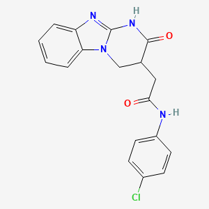 molecular formula C18H15ClN4O2 B11034696 N-(4-chlorophenyl)-2-(2-oxo-1,2,3,4-tetrahydropyrimido[1,2-a]benzimidazol-3-yl)acetamide 