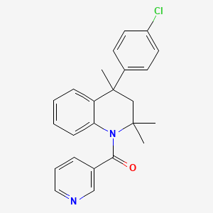 [4-(4-chlorophenyl)-2,2,4-trimethyl-3,4-dihydroquinolin-1(2H)-yl](pyridin-3-yl)methanone