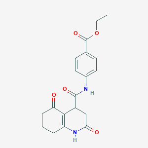 Ethyl 4-{[(2,5-dioxo-1,2,3,4,5,6,7,8-octahydroquinolin-4-yl)carbonyl]amino}benzoate