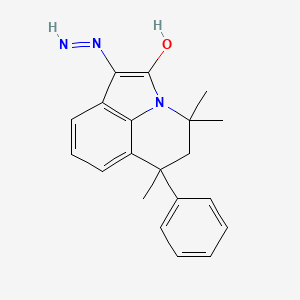 (1E)-1-hydrazinylidene-4,4,6-trimethyl-6-phenyl-5,6-dihydro-4H-pyrrolo[3,2,1-ij]quinolin-2(1H)-one