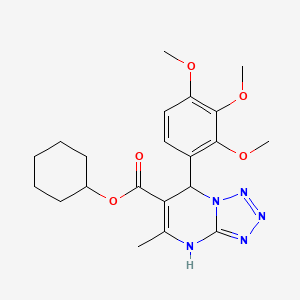 Cyclohexyl 5-methyl-7-(2,3,4-trimethoxyphenyl)-4,7-dihydrotetrazolo[1,5-a]pyrimidine-6-carboxylate