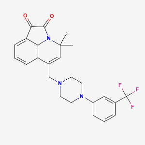 4,4-dimethyl-6-({4-[3-(trifluoromethyl)phenyl]piperazin-1-yl}methyl)-4H-pyrrolo[3,2,1-ij]quinoline-1,2-dione