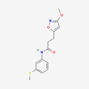 3-(3-methoxy-1,2-oxazol-5-yl)-N-[3-(methylsulfanyl)phenyl]propanamide