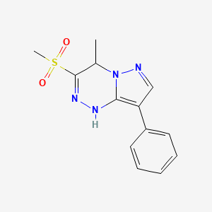 molecular formula C13H14N4O2S B11034785 4-Methyl-3-(methylsulfonyl)-8-phenyl-1,4-dihydropyrazolo[5,1-c][1,2,4]triazine 