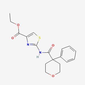 ethyl 2-{[(4-phenyltetrahydro-2H-pyran-4-yl)carbonyl]amino}-1,3-thiazole-4-carboxylate