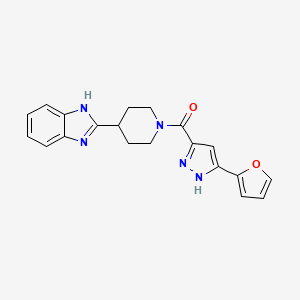 [4-(1H-benzimidazol-2-yl)piperidin-1-yl][5-(furan-2-yl)-1H-pyrazol-3-yl]methanone