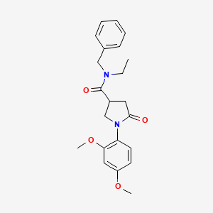 N-benzyl-1-(2,4-dimethoxyphenyl)-N-ethyl-5-oxopyrrolidine-3-carboxamide