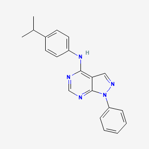 molecular formula C20H19N5 B11034872 N-(4-isopropylphenyl)-N-(1-phenyl-1H-pyrazolo[3,4-d]pyrimidin-4-yl)amine 