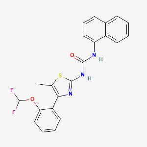 1-(4-(2-(Difluoromethoxy)phenyl)-5-methylthiazol-2-yl)-3-(naphthalen-1-yl)urea