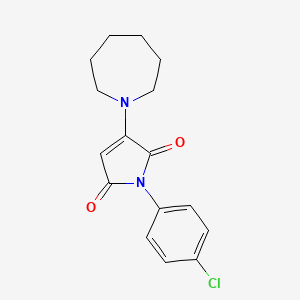 molecular formula C16H17ClN2O2 B11034877 3-(azepan-1-yl)-1-(4-chlorophenyl)-1H-pyrrole-2,5-dione CAS No. 879617-88-6