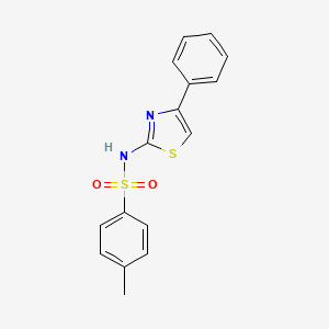 molecular formula C16H14N2O2S2 B11034883 4-methyl-N-(4-phenyl-1,3-thiazol-2-yl)benzenesulfonamide 